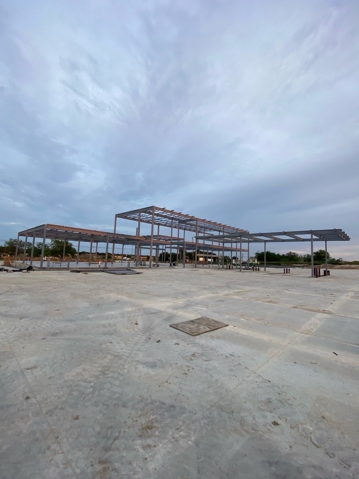 Retail shell steel fabrication for commercial contractor